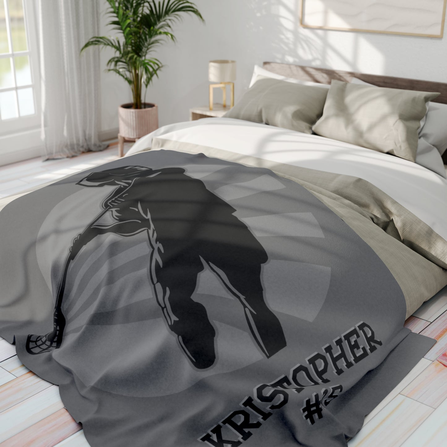 Custom Lacrosse Blanket Personalized Lacrosse Gift