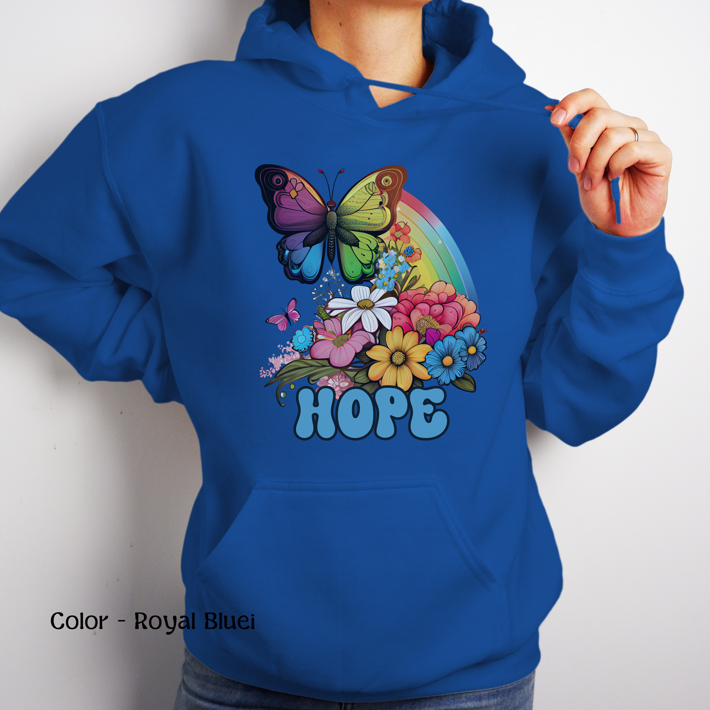 Retro Butterfly Sweatshirt Gift For Her Butterfly Hoodie Gift For Daughter Colorful Butterfly Hope Women Rainbow Sweatshirt Gift For Friend