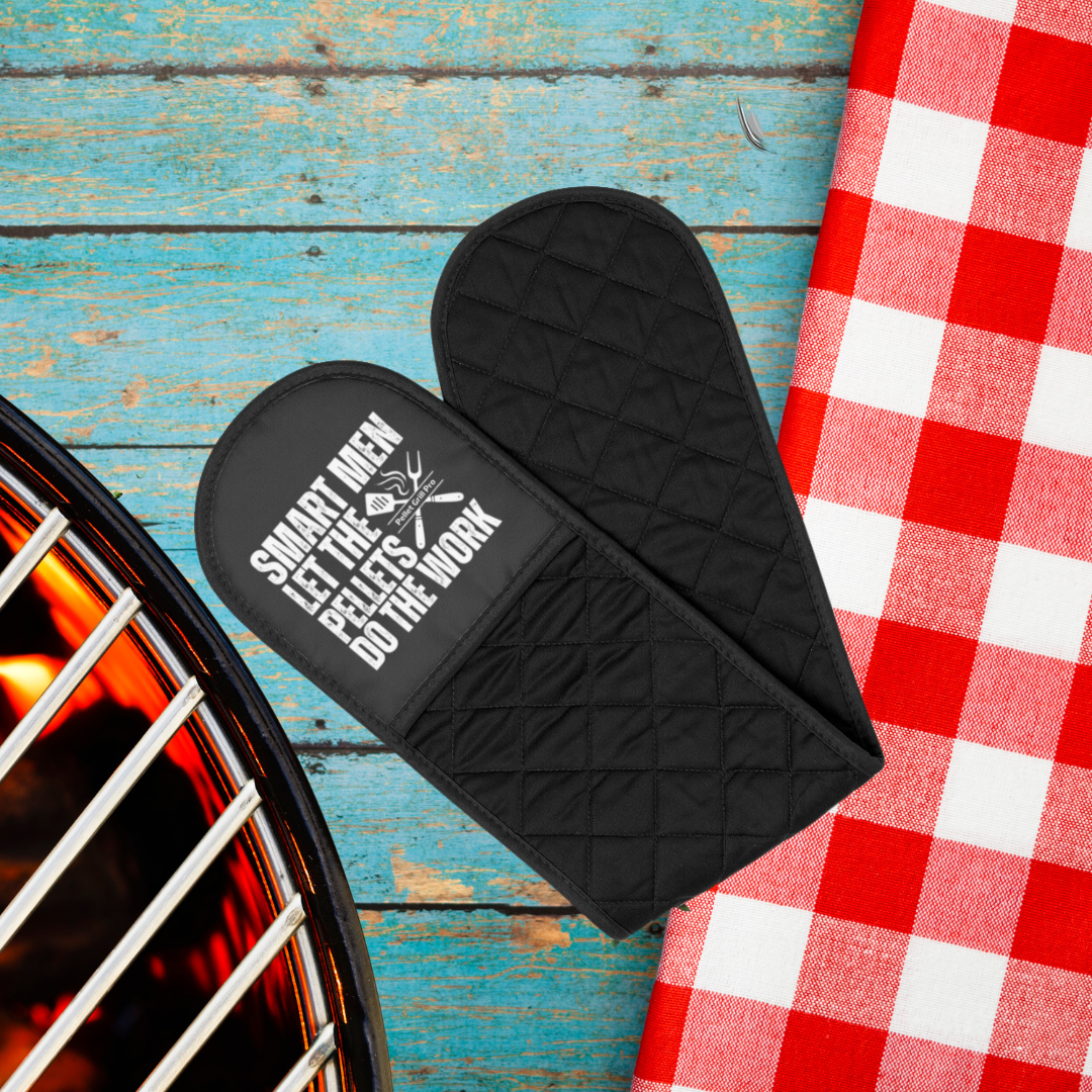 Pellet Grill Oven Mitts For Men Funny Oven Mitts BBQ Grill Accessories Grill Gifts For Men Long Oven Mitts For Outdoor Cooking Accessories