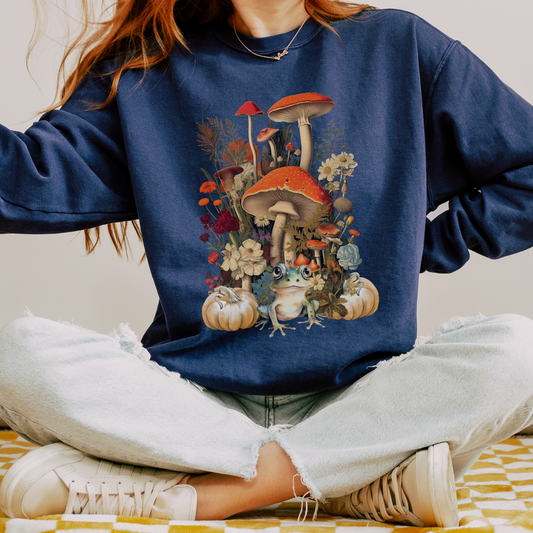 Floral Cottagecore Frog Sweatshirt