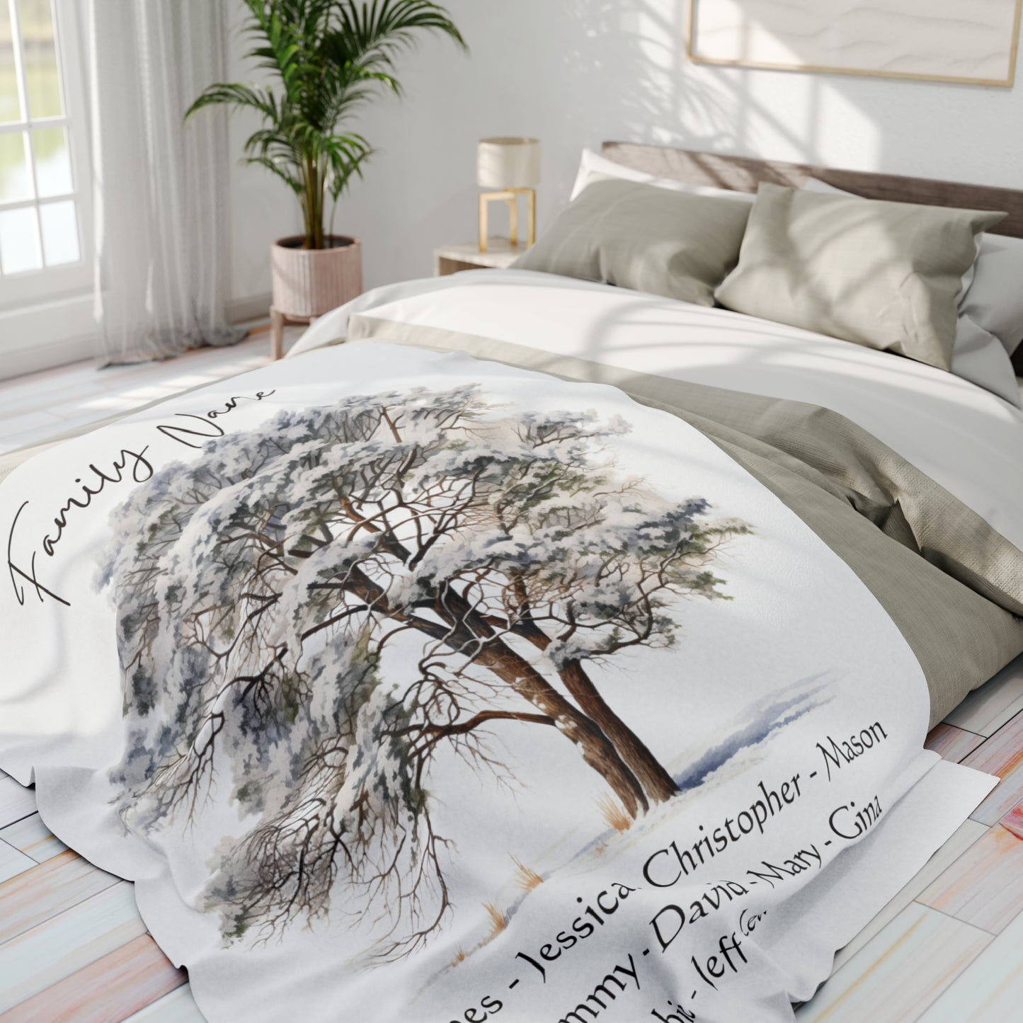 Family Tree Blanket Personalized Family Keepsake