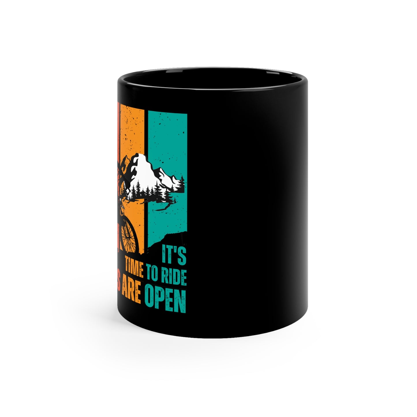 Mountain Bike Mug 11 oz Black Ceramic Mug Cyclist Gift for Him Witty Retro Mountain Bike Gift for Son Cycling Mug Boyfriend Coffee Mug
