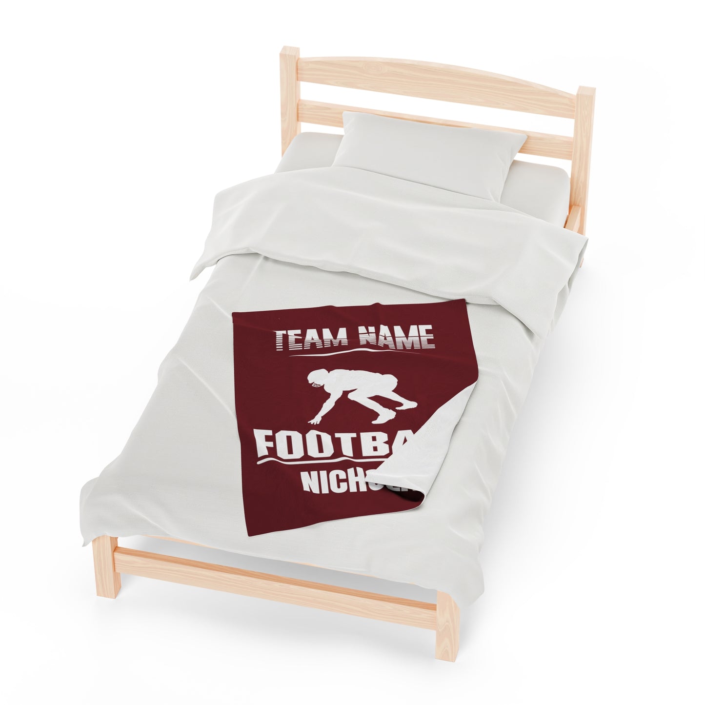 Personalized Football Blanket Gift For Football Player Custom Football Team Gift