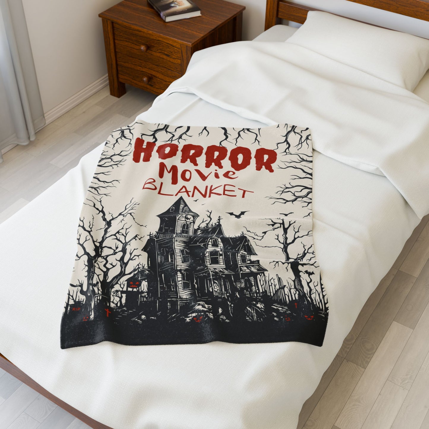 Haunted House Horror Movie Blanket