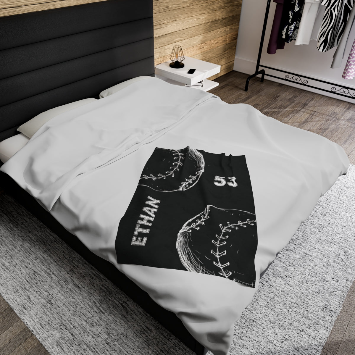 Custom Baseball Blanket With Name Personalized Baseball Gift