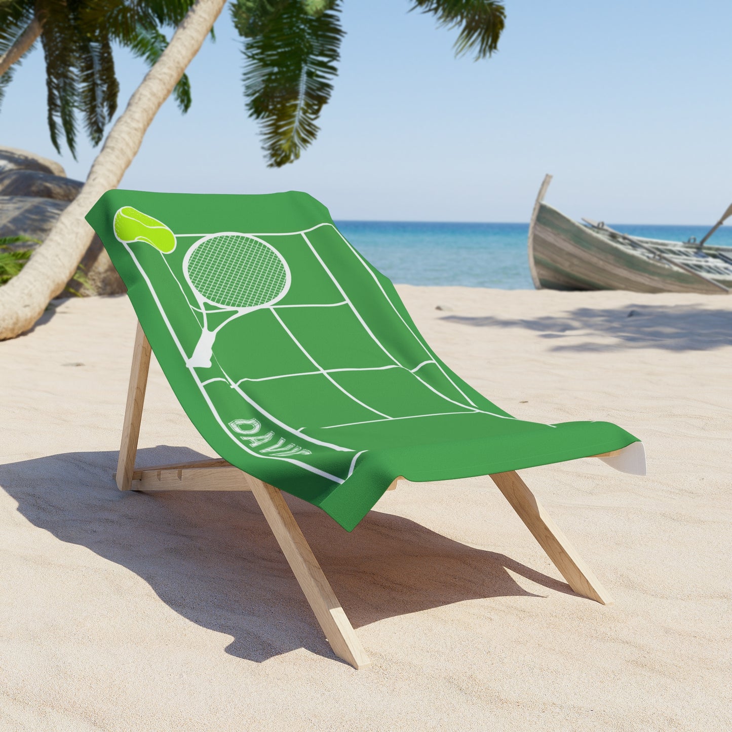 Personalized Tennis Beach Towel Custom Tennis Gift