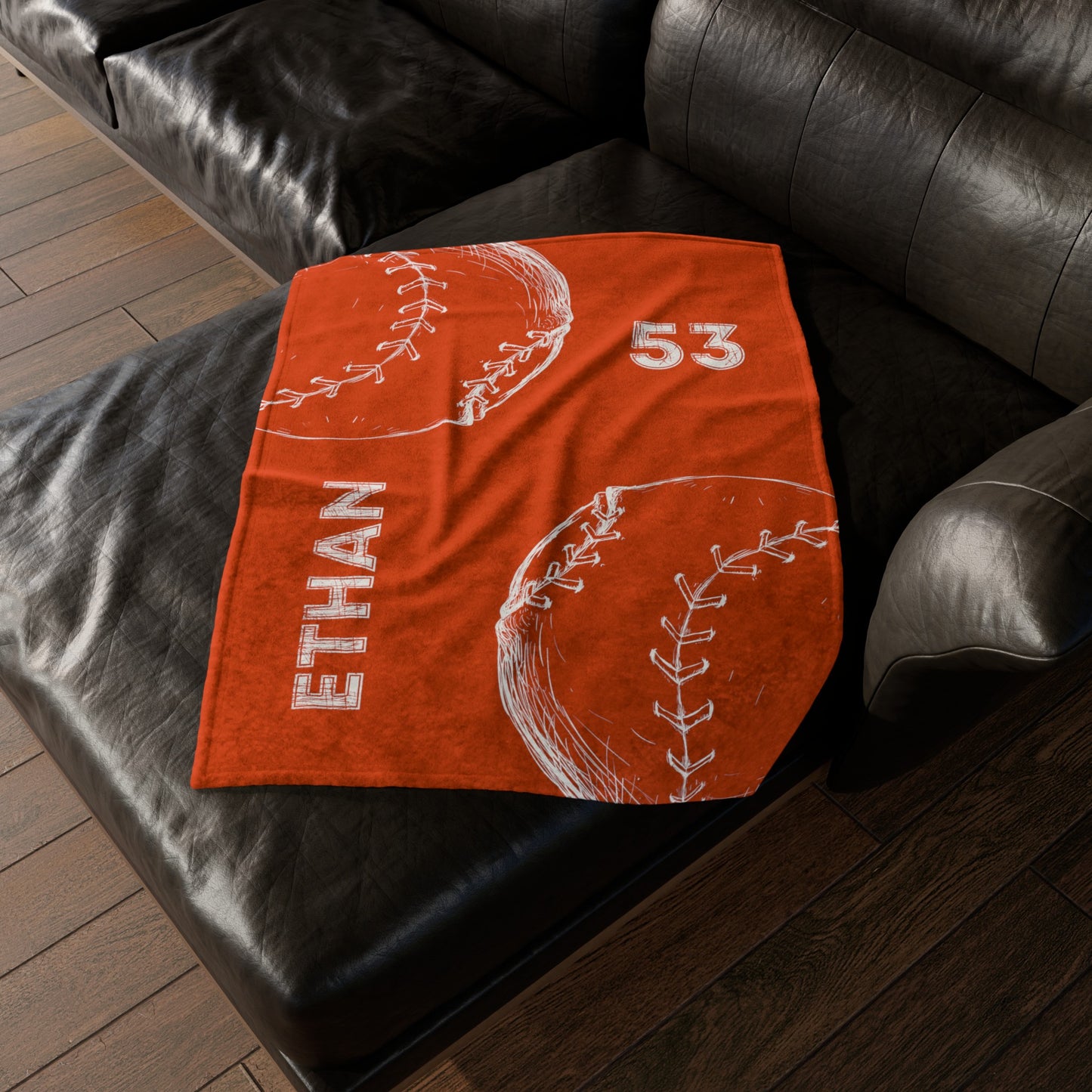 Custom Baseball Blanket With Name Personalized Baseball Gift
