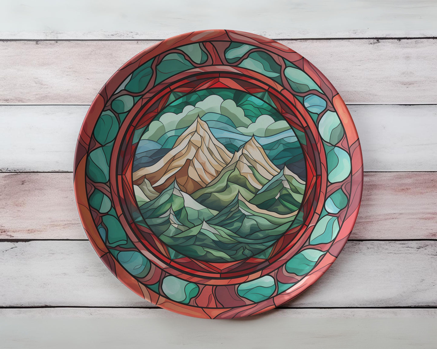 Rustic Fall Mountain Plates Nature Lover Gift