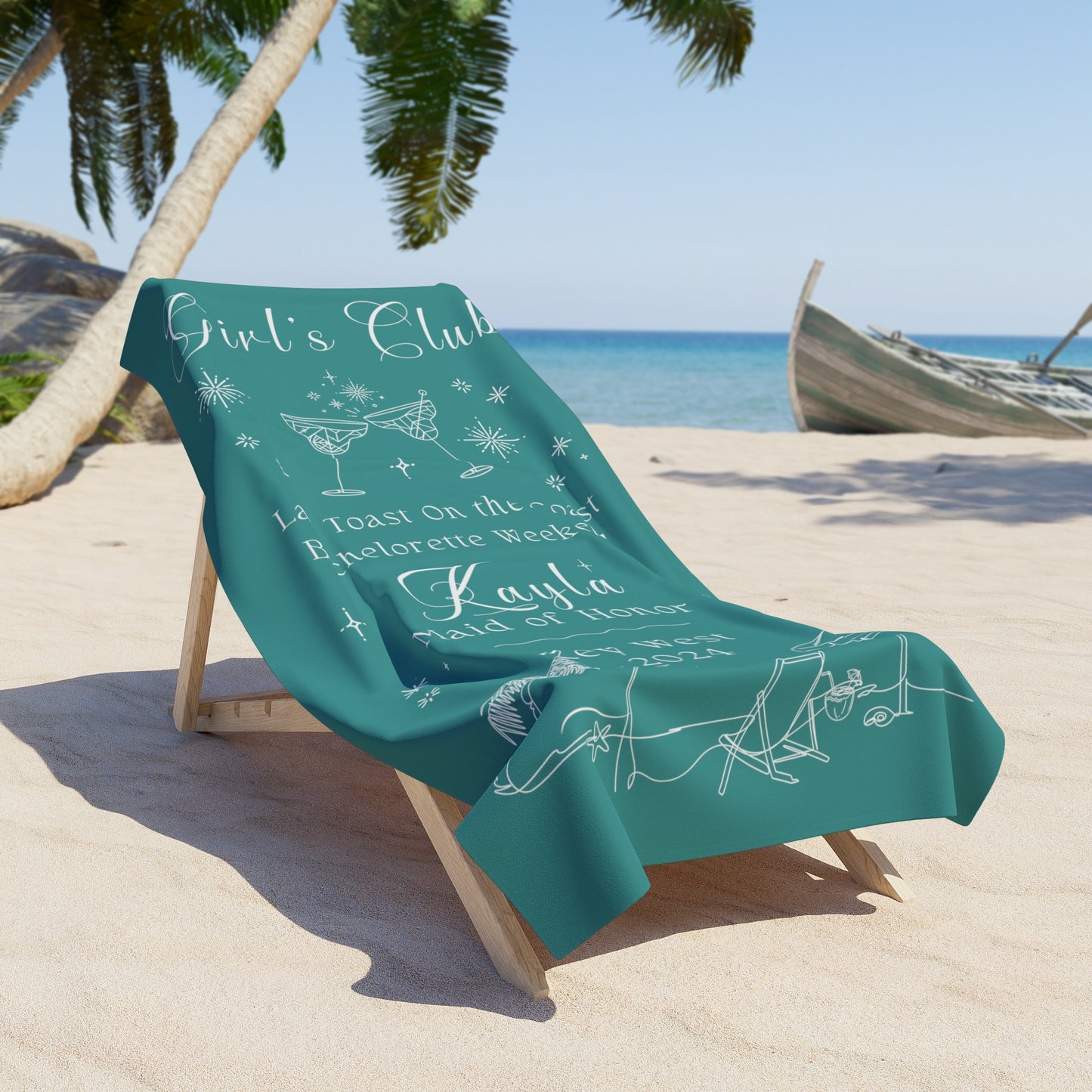 Custom Bachelorette Beach Towel Bride Beach Towel
