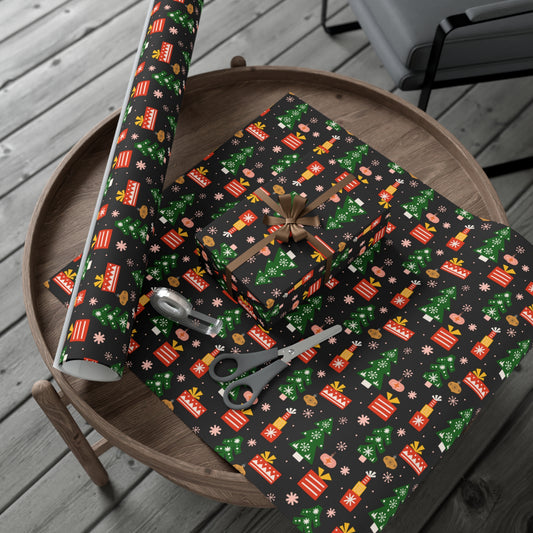 Retro Christmas Wrapping Paper