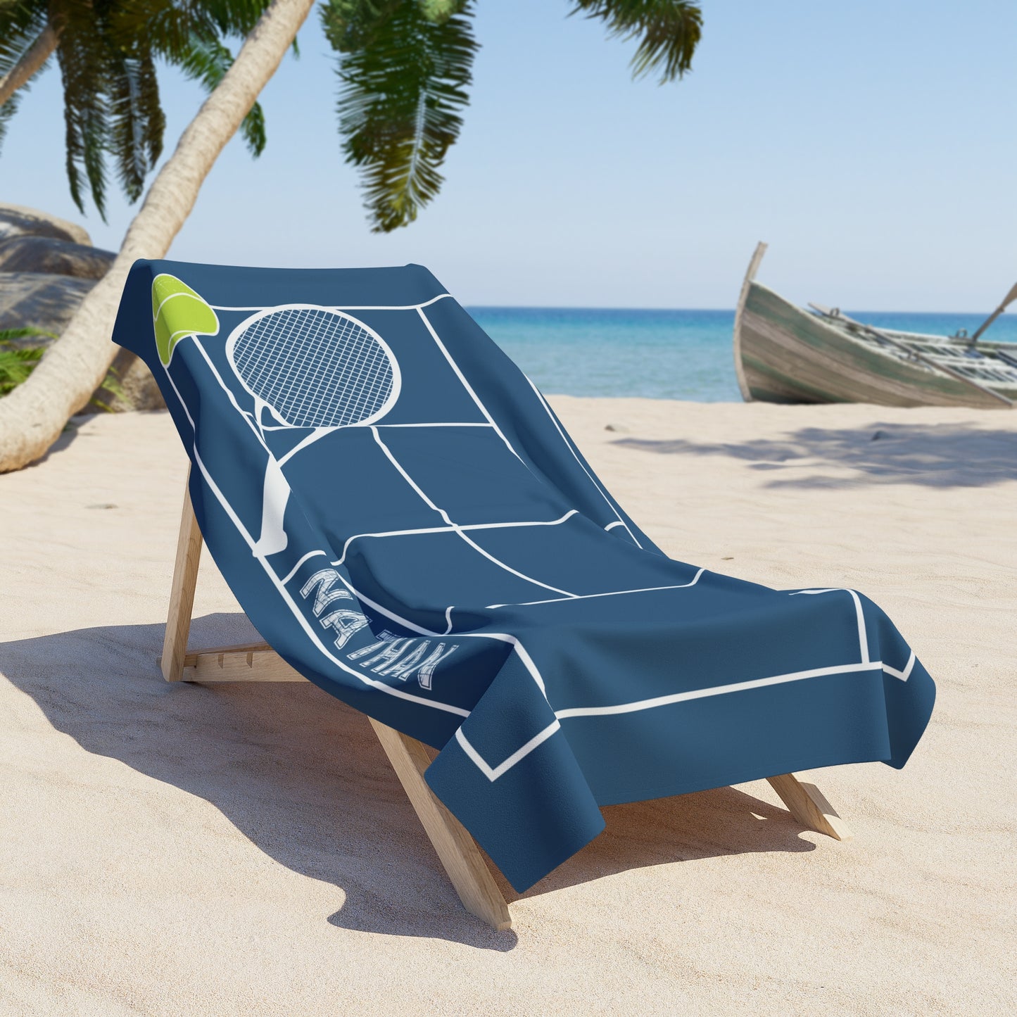 Personalized Tennis Beach Towel
