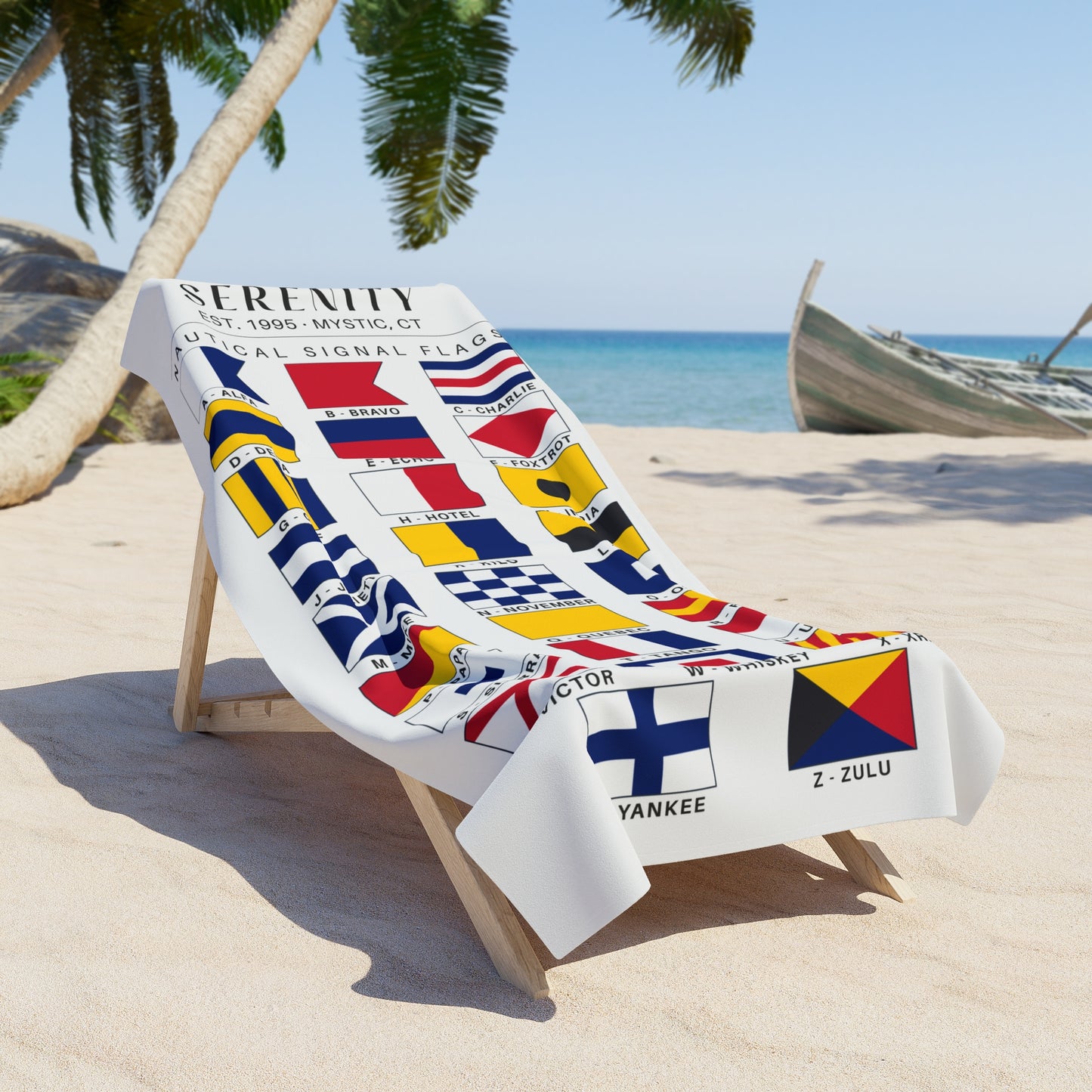 Custom Nautical Signal Flag Towel