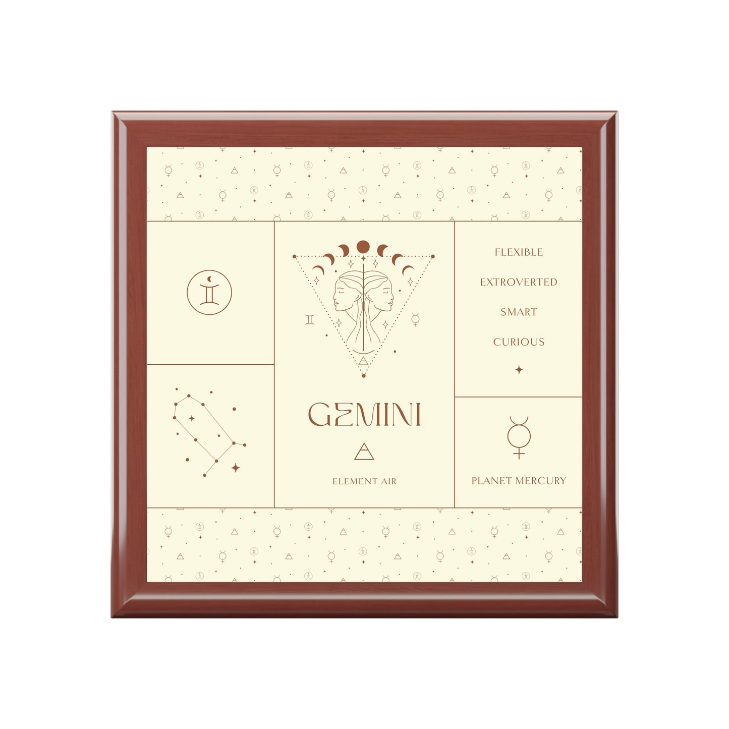 Gemini Jewelry Organizer Keepsake Box