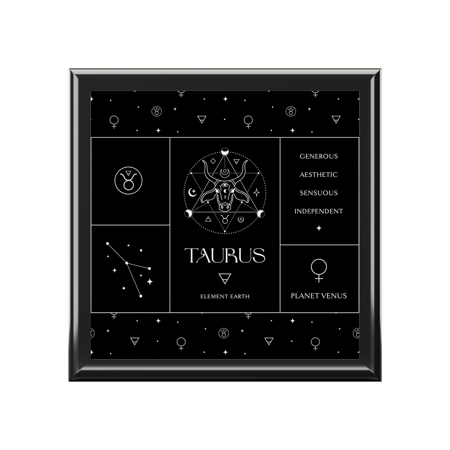 Taurus Jewelry Organizer Keepsake Box