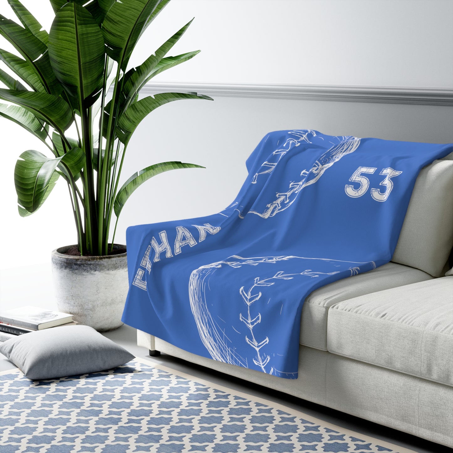 Custom Baseball Blanket With Name Personalized Baseball Gift