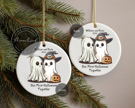 Our First Halloween Together Personalized Couple Ornament