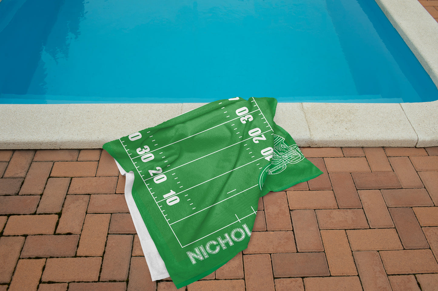 Custom Football Beach Towel Football Player Gift