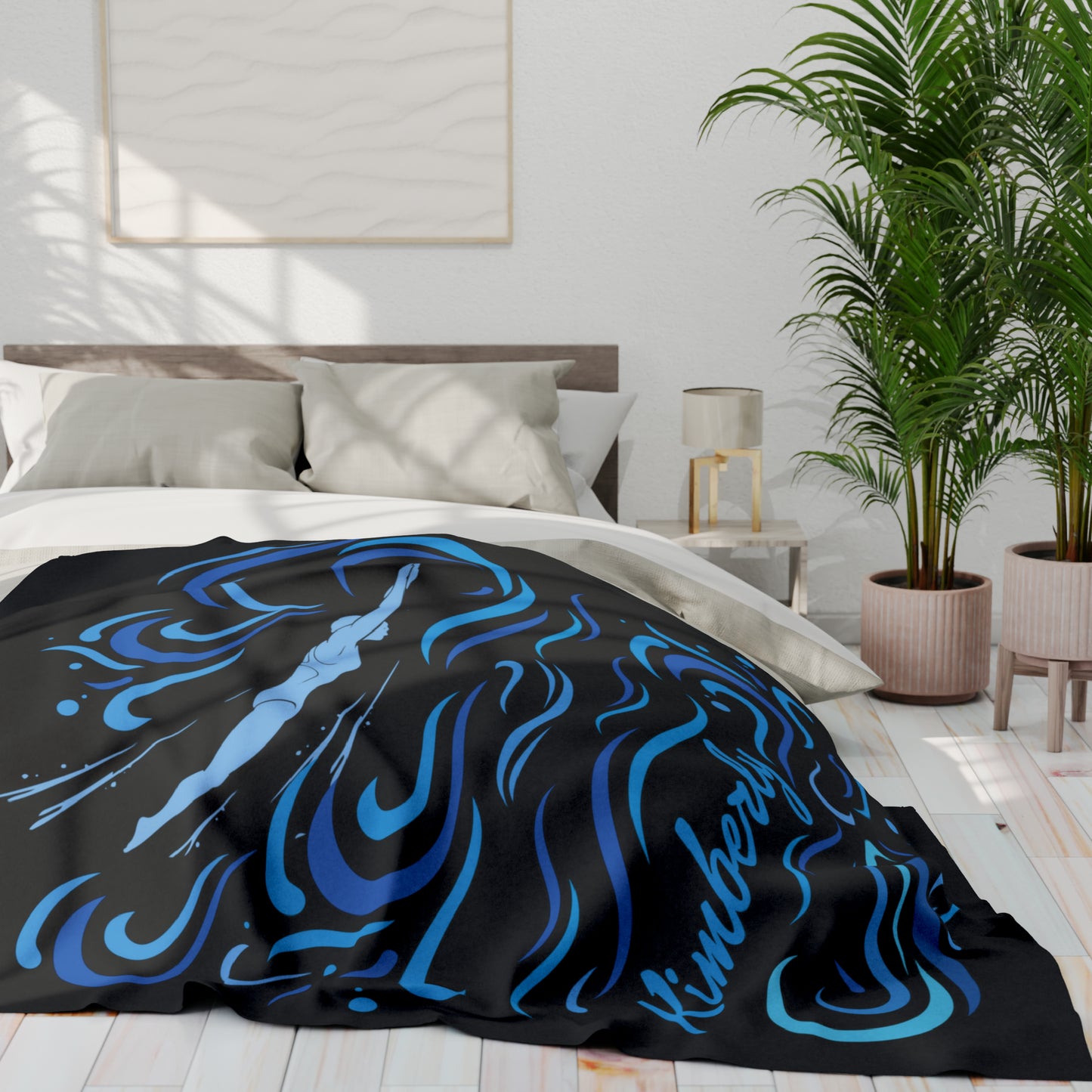 Personalized Blanket Gift for Swimmer