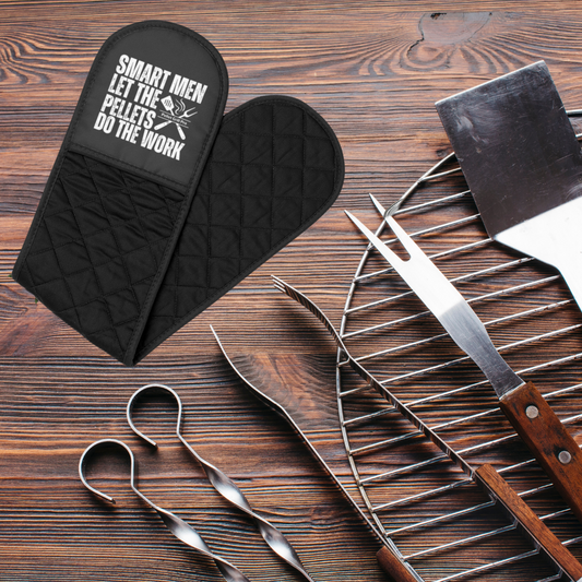 Pellet Grill Oven Mitts For Men Funny Oven Mitts BBQ Grill Accessories Grill Gifts For Men Long Oven Mitts For Outdoor Cooking Accessories