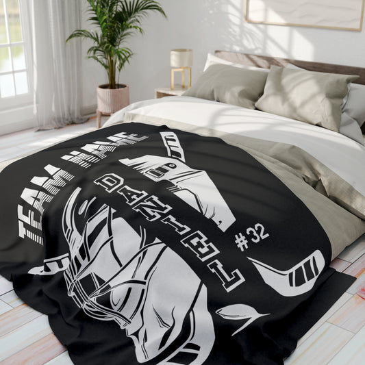 Personalized Hockey Blanket Custom Hockey Gift