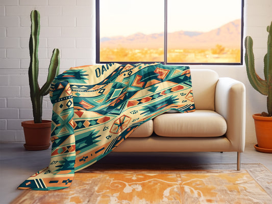 Personalized Aztec Blanket Customized Western Blanket