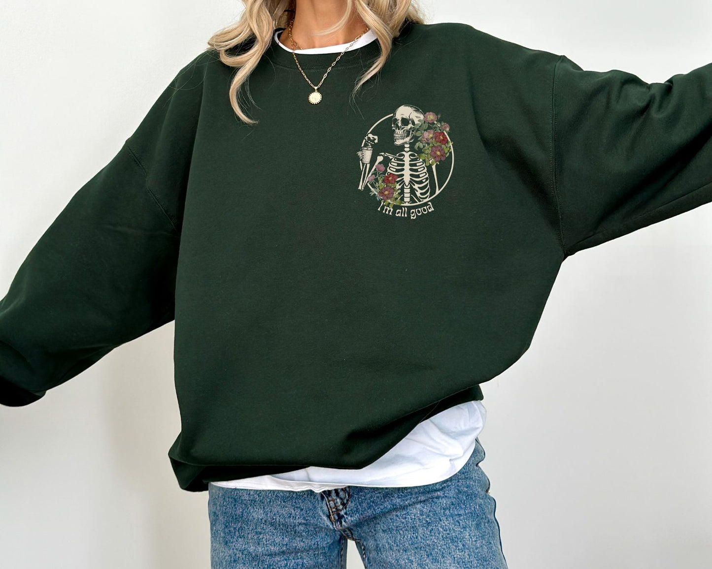 Floral Skeleton Sweatshirt