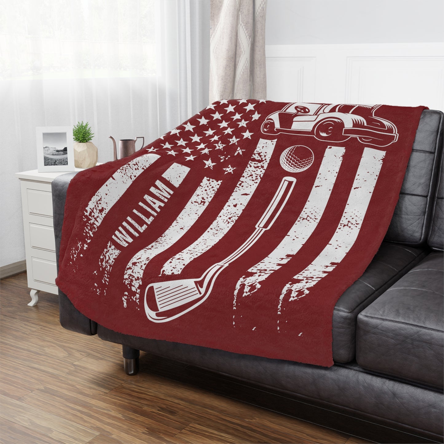 Personalized Golf Blanket Gift for Golfer