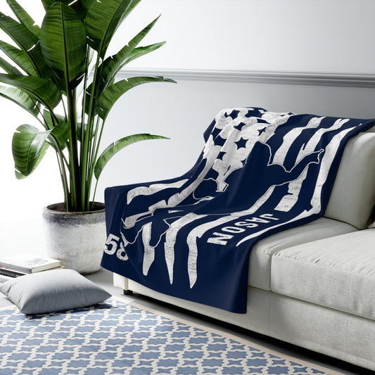 Custom American Football Blanket Football Player Gift