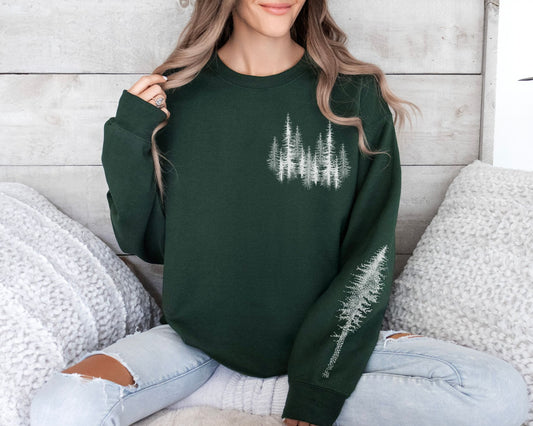 Winter Pine Sweatshirt Nature Lover Gift