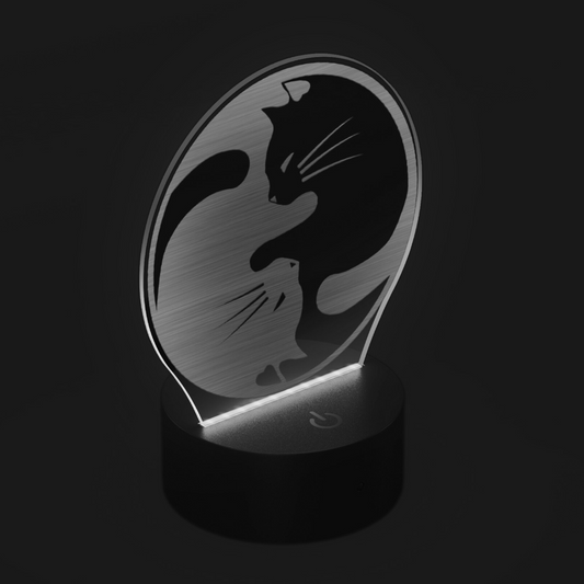Yin Yang Cat Led Light Cat Owner Gift Cat Night Light