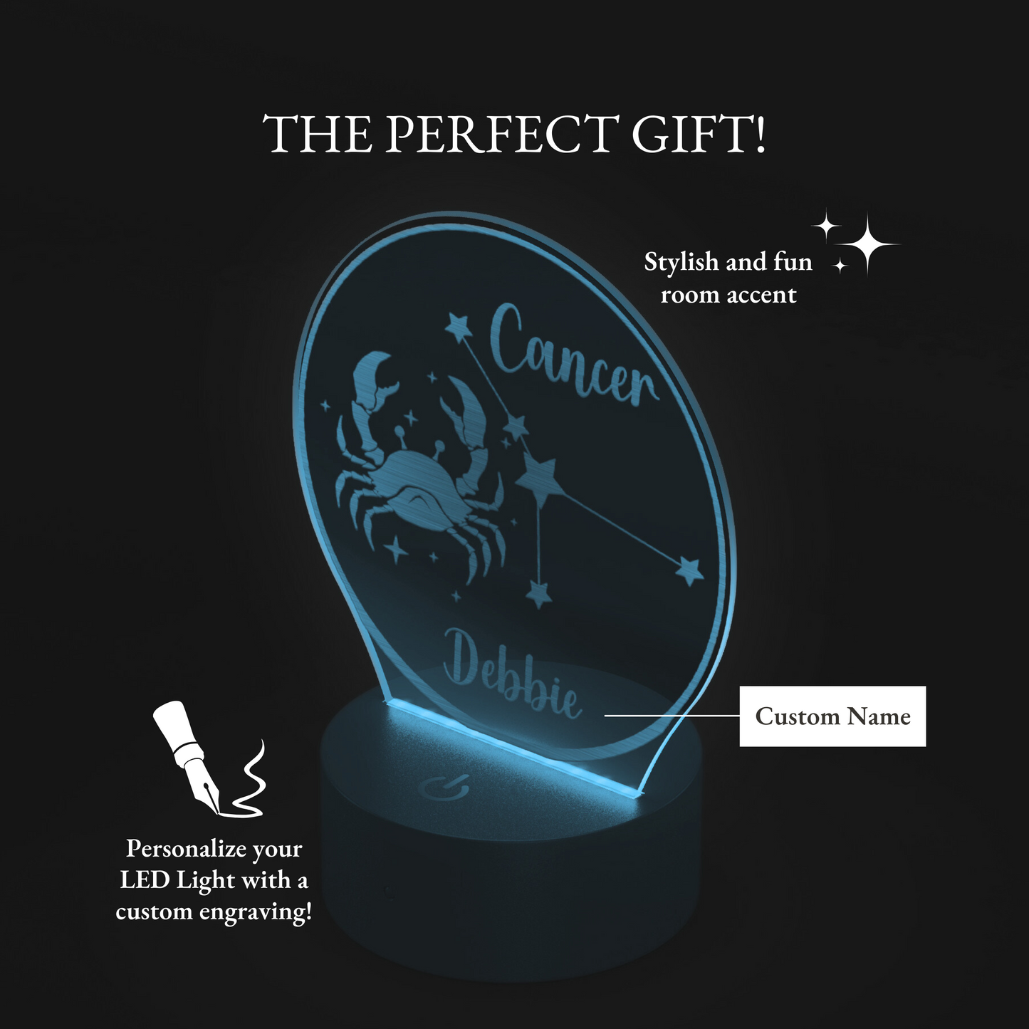 Personalized Cancer LED Light Cancer Gift Ideas