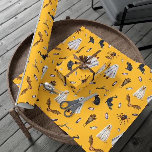 Ghost Wrapping Paper Cute Halloween Wrapping Paper 6 Foot Holiday Wrapping Paper Roll Halloween Birthday Wrapping Paper