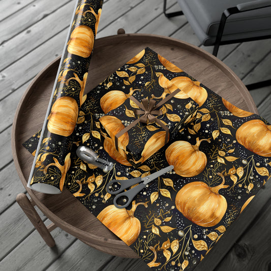 Fall Pumpkin Wrapping Paper Roll Halloween Wrapping Paper 6 Foot Roll Gift Wrapping Paper Autumn Wrapping Paper