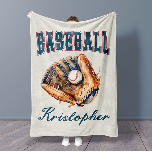 Personalized Baseball Blanket