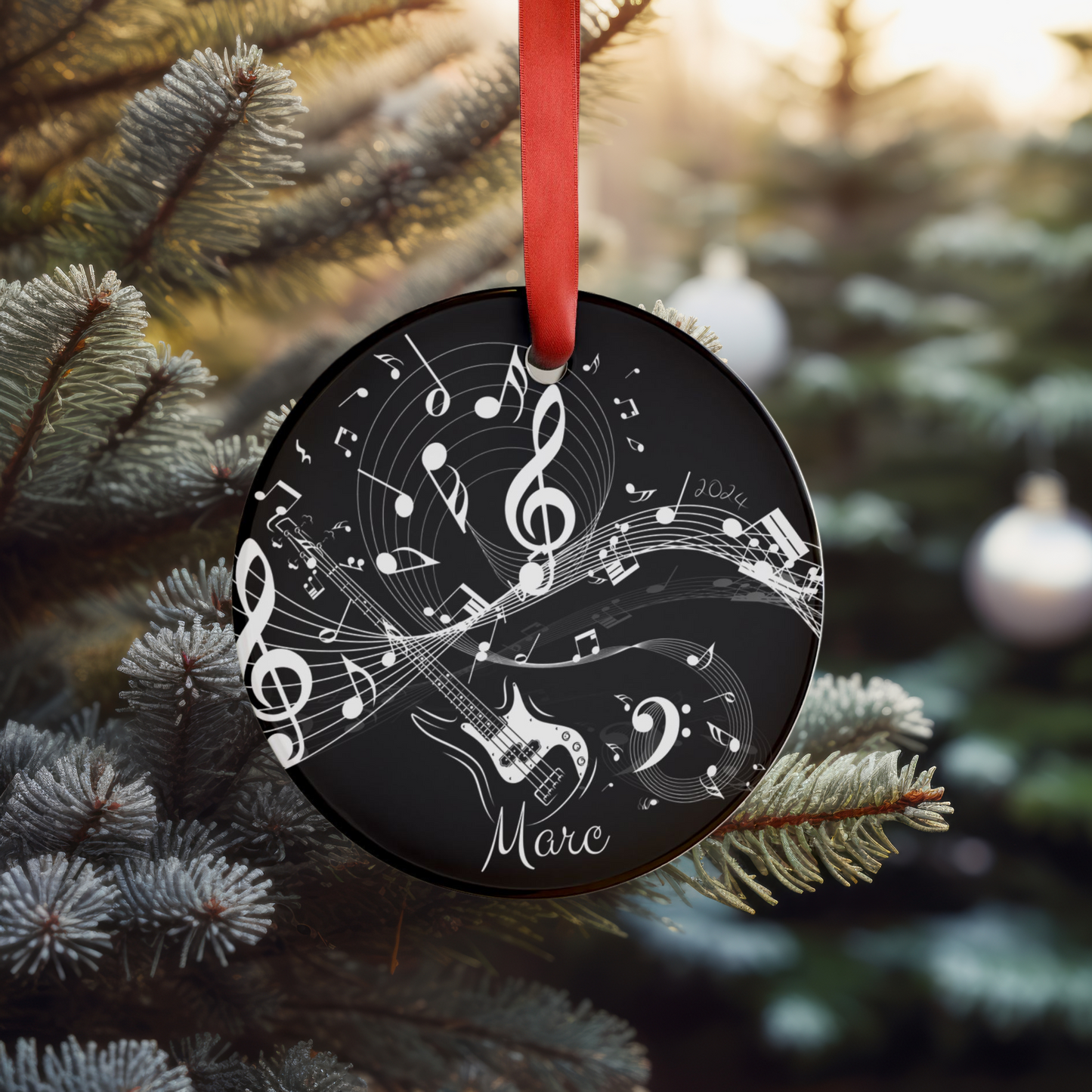 Personalized Guitar Ornament Gift For Musician