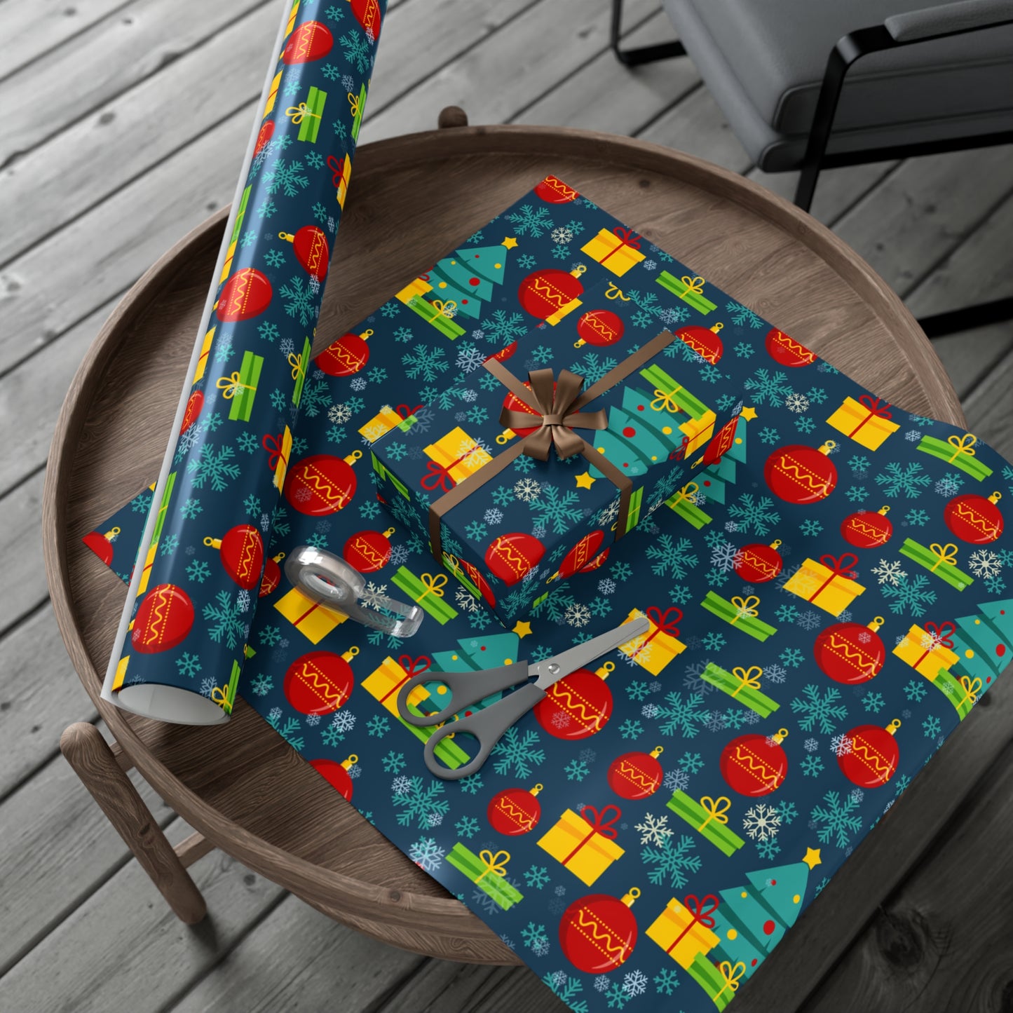 Retro Mid Century Modern Christmas Wrapping Paper