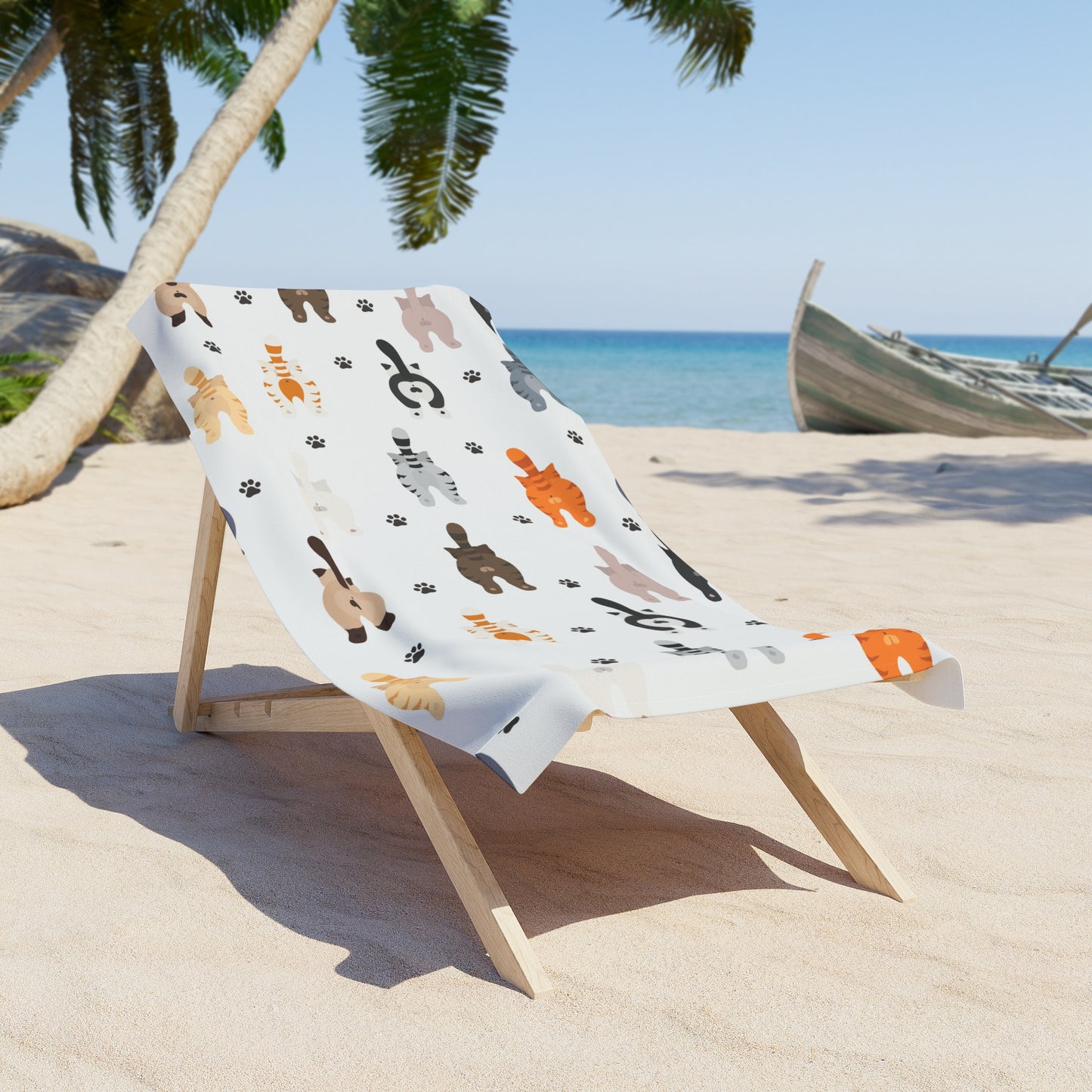 Funny Cat Beach Towel Gifts For Cat Lovers