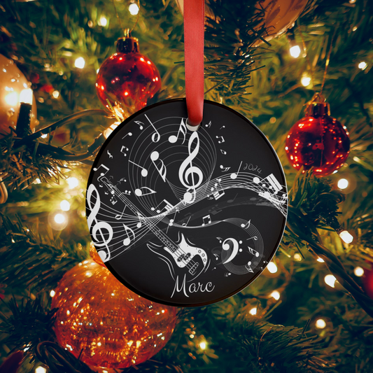 Personalized Guitar Ornament Gift For Musician