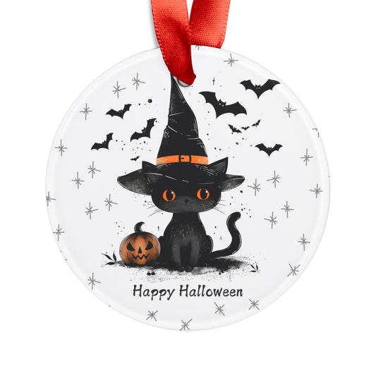Personalized Halloween Cat Ornament Halloween Decor