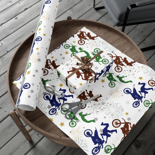 Dirtbike Wrapping Paper Roll Dirtbike Rider Gift Wrap