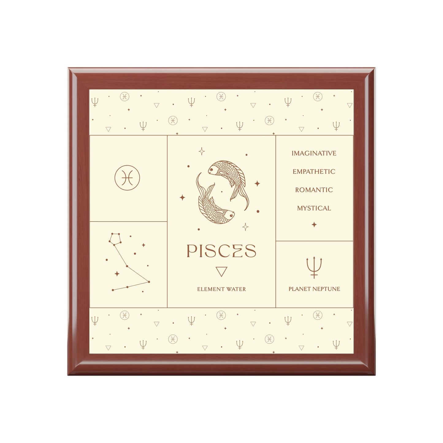 Pisces Jewelry Organizer Keepsake Box