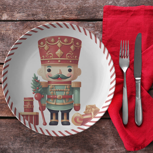 Thermosaf Polymer Plastic Nutcracker Christmas Plate