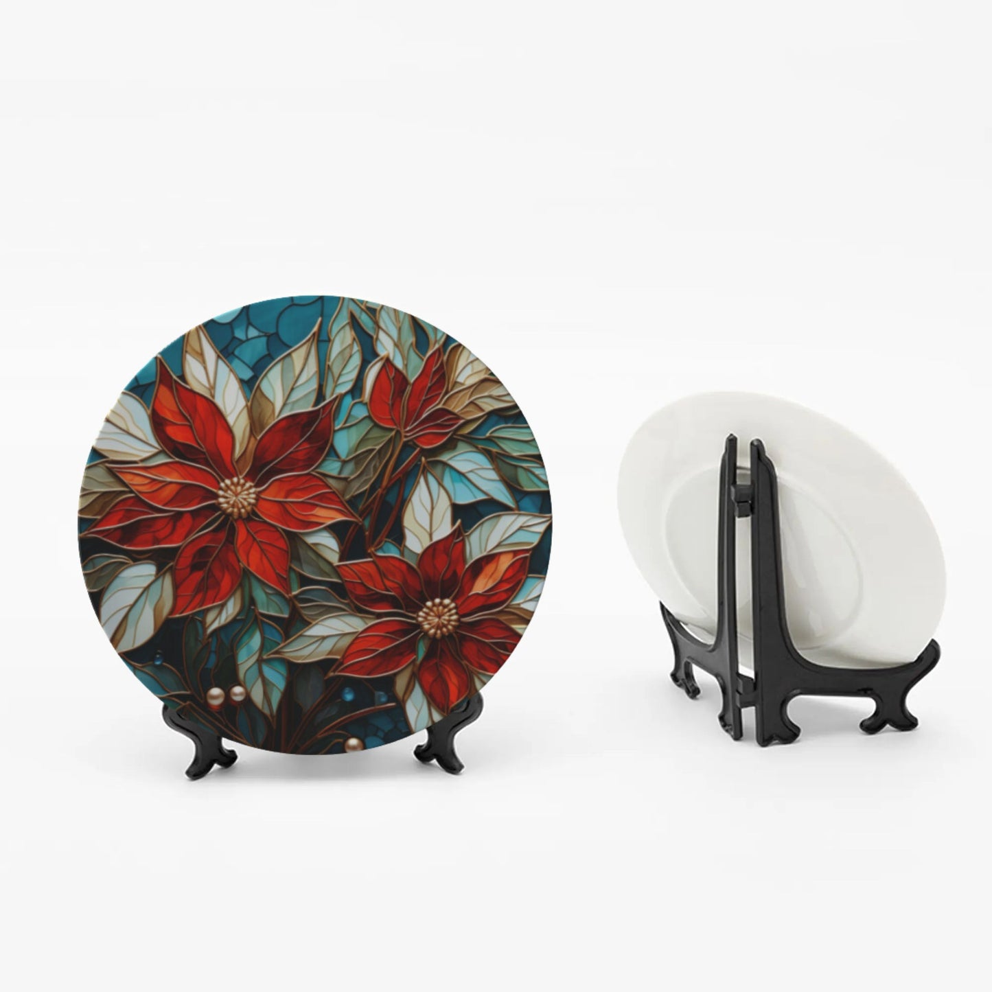 Poinsettia Bone China Plate