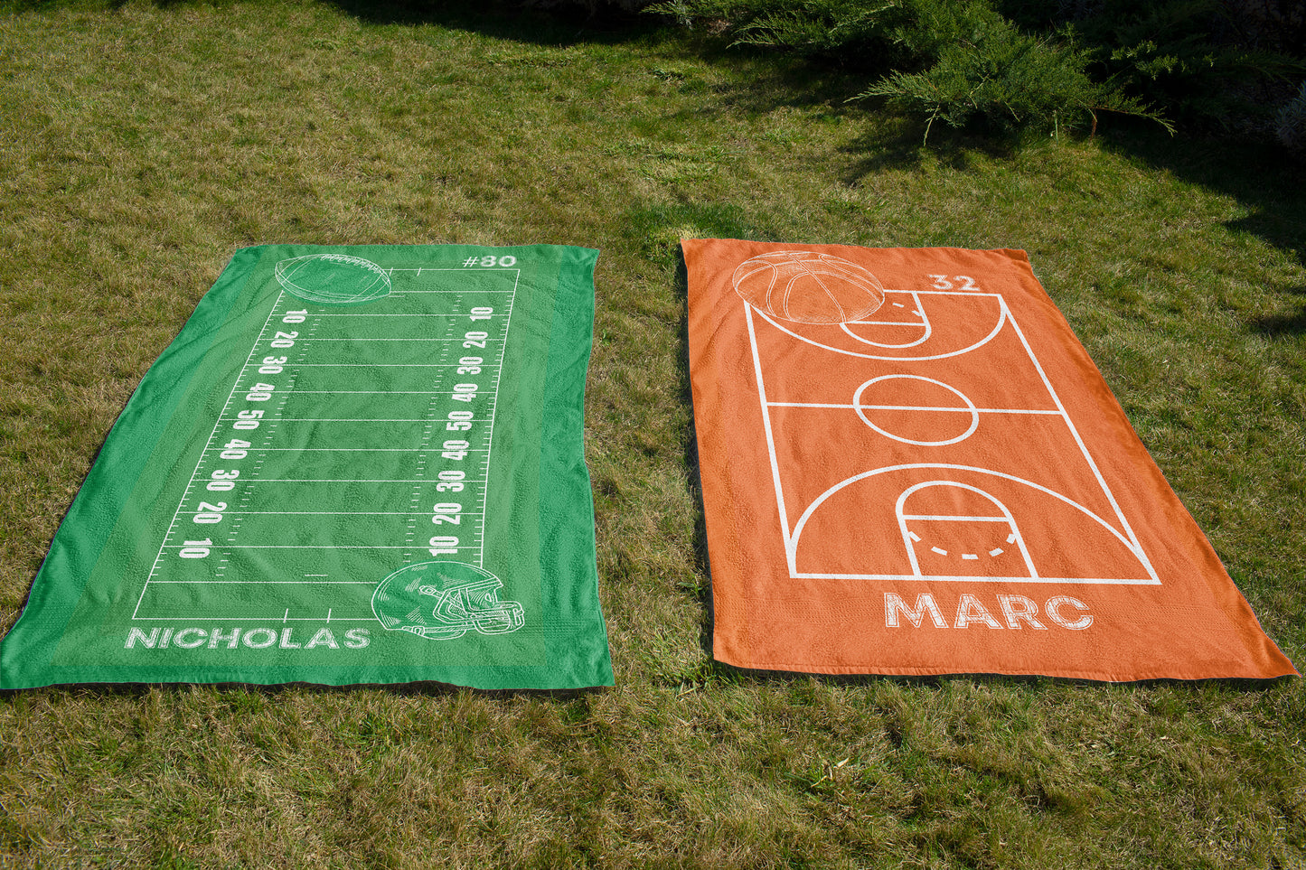 Custom Football Beach Towel Football Player Gift