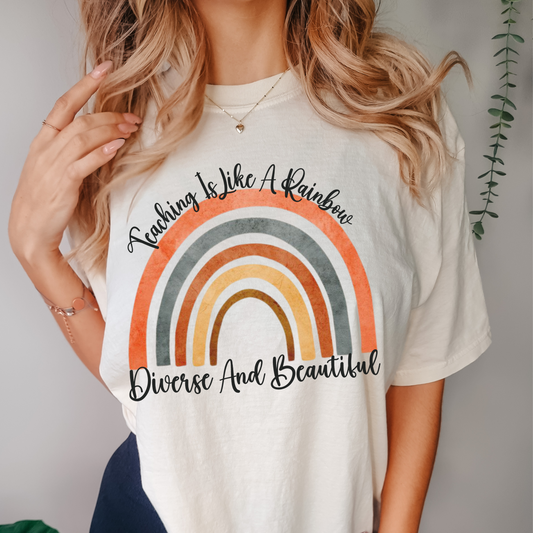 Boho Rainbow Comfort Colors Shirt Gift For Teachers