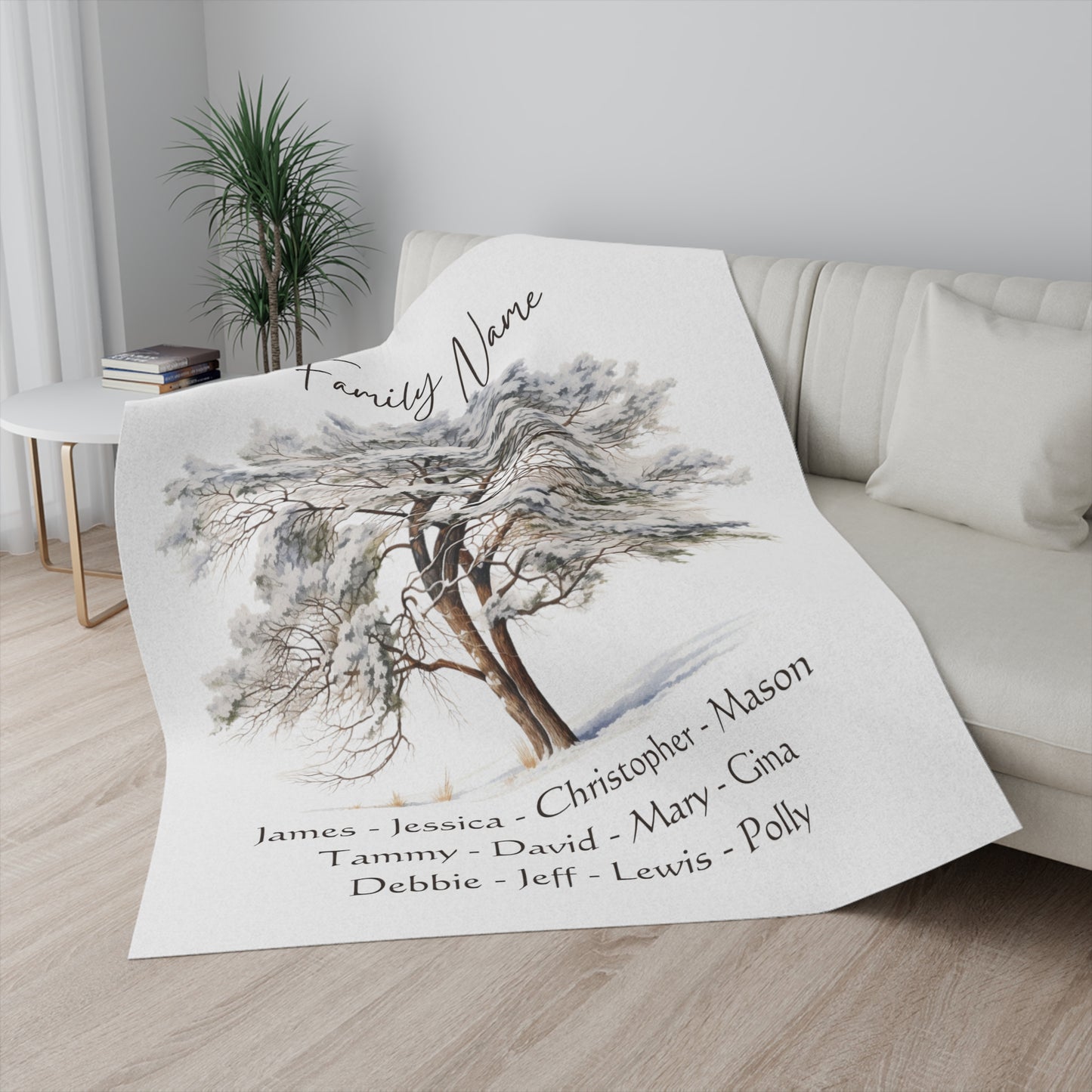 Family Tree Blanket Personalized Family Keepsake