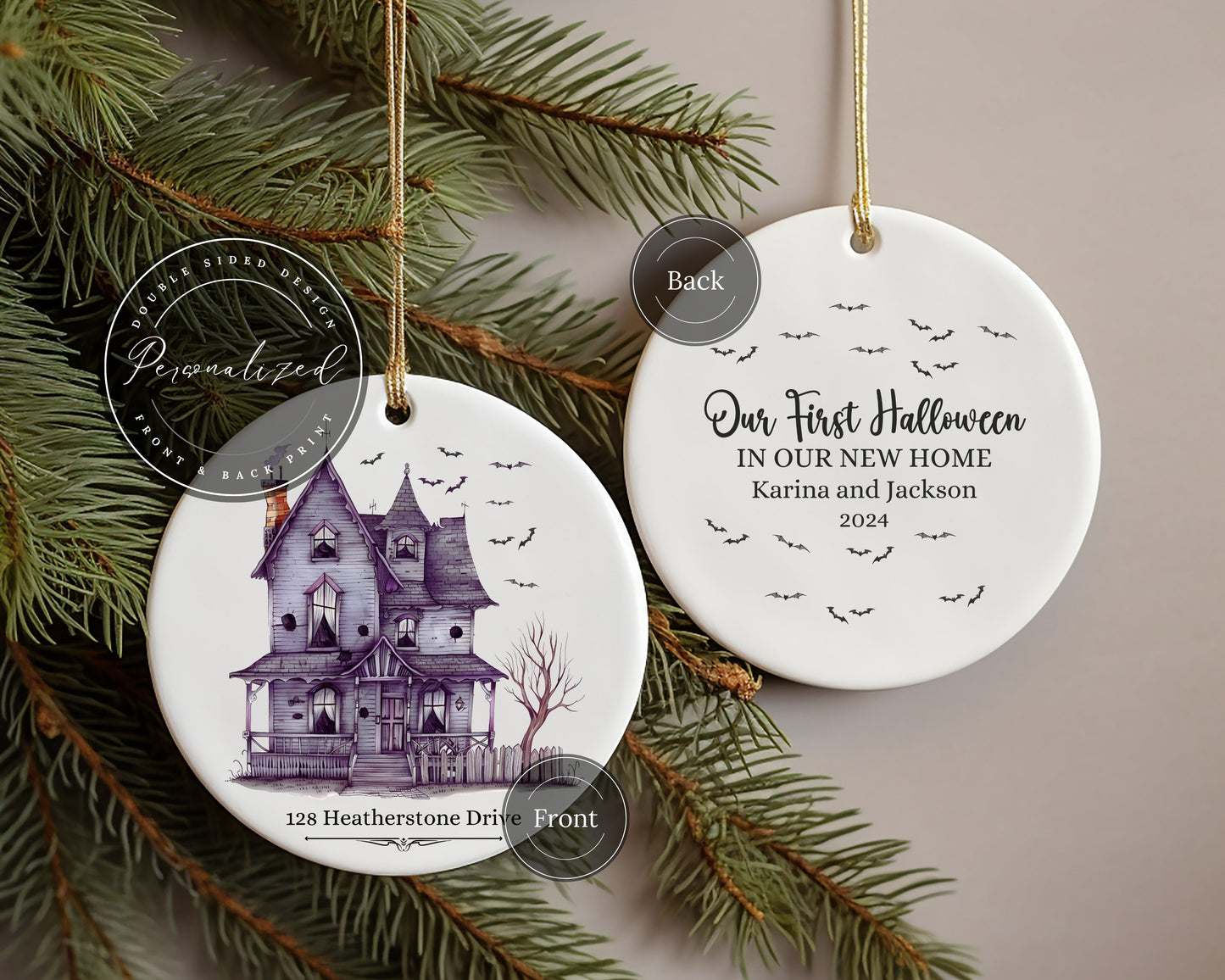 Personalized First Halloween In New Home Ornament