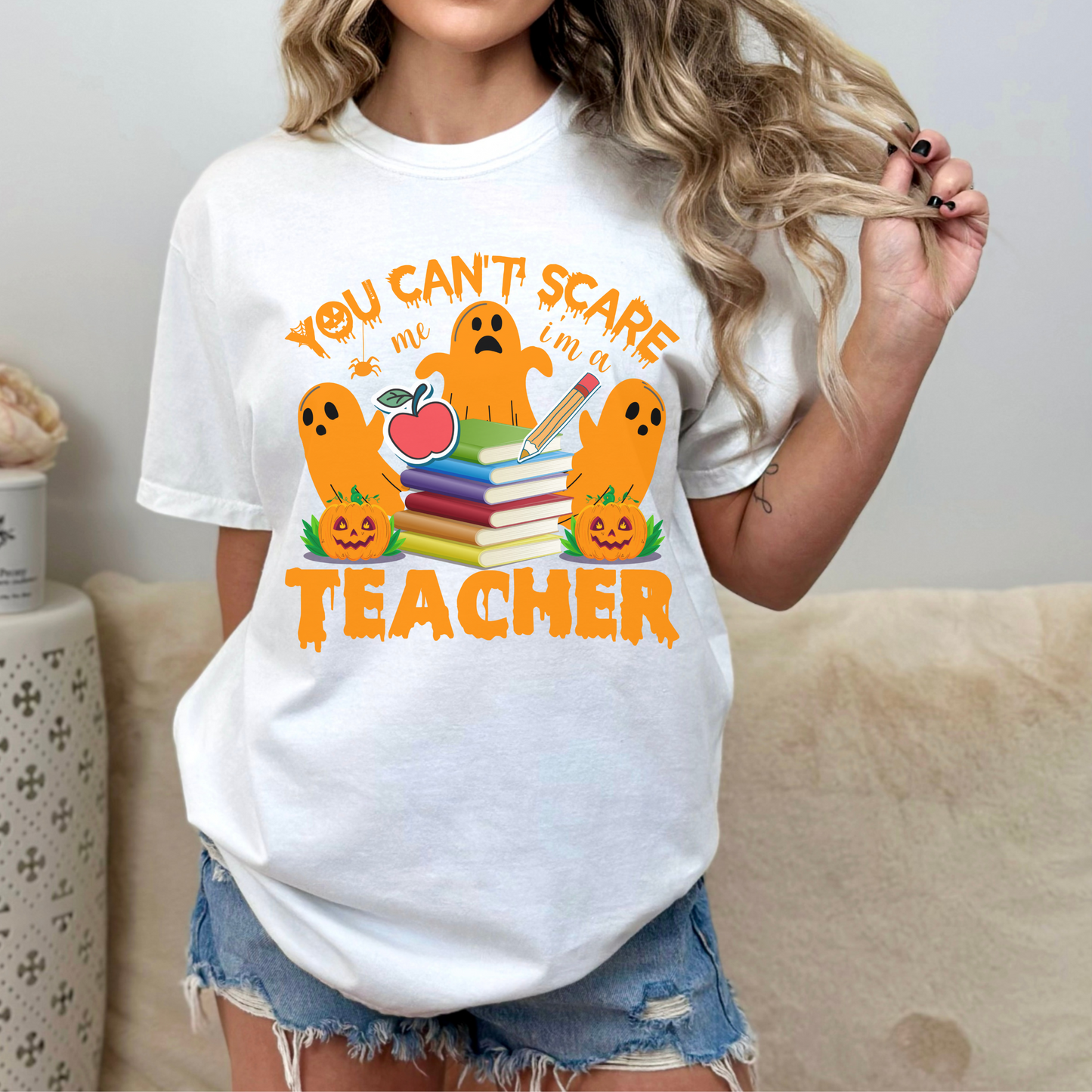 Halloween TShirt Comfort Colors Shirt For Teacher Retro Halloween T Shirt New Teacher Gift For Her Cute Halloween Tee Funny Halloween Shirt