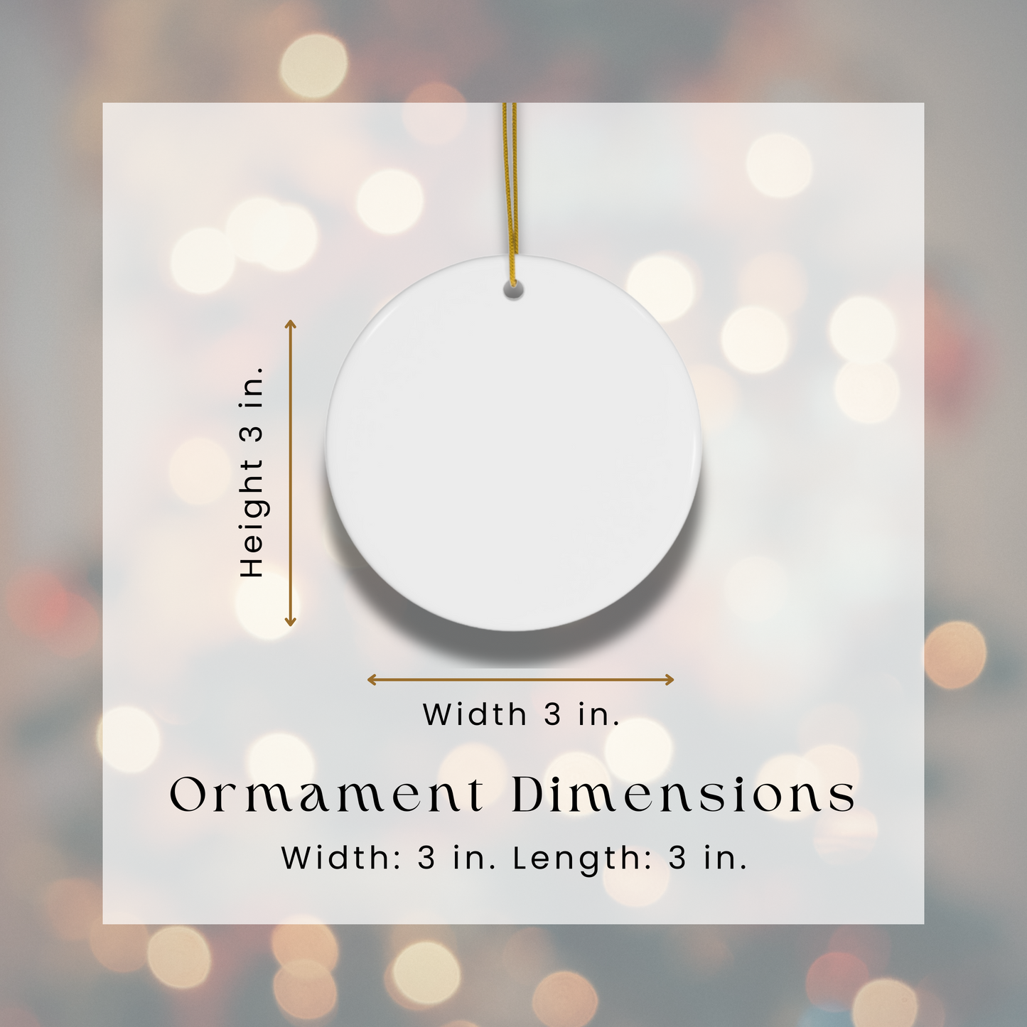 Personalized Winter Forest Christmas Ornament