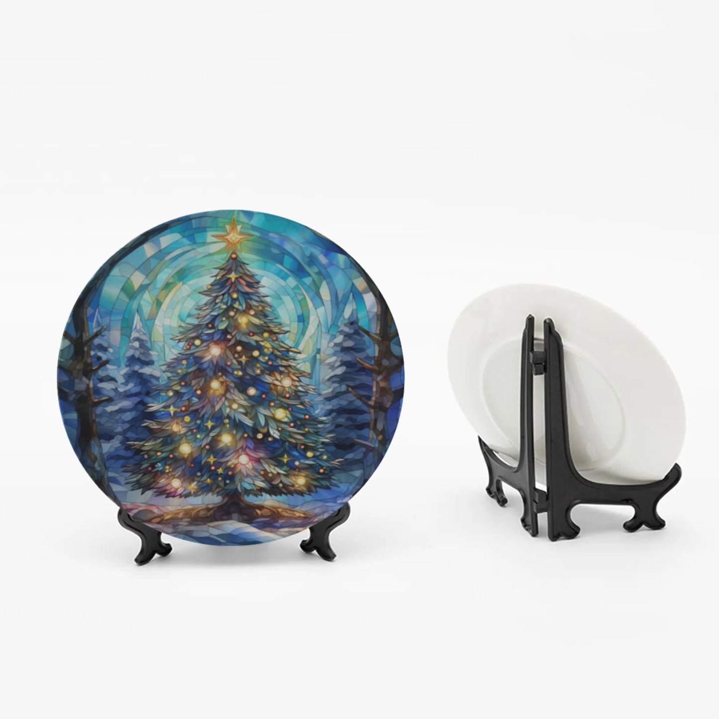 Bone China Christmas Tree Plate